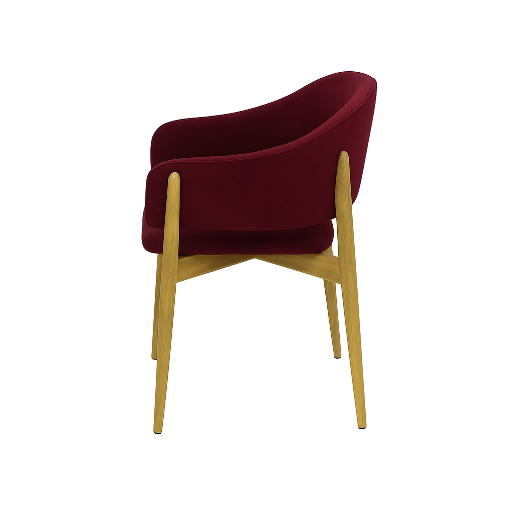 Scaun catifea GALBENA | model ALMA