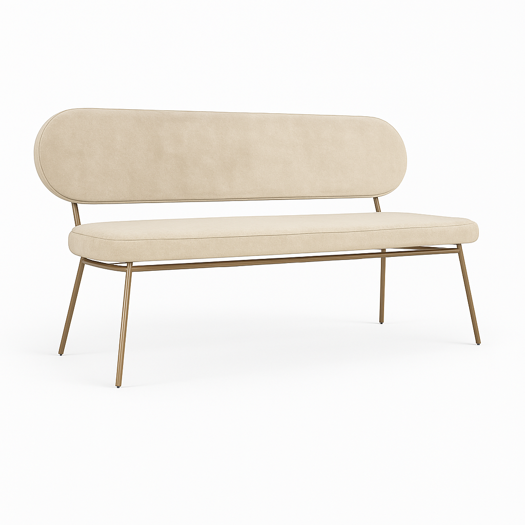 Bancheta catifea AMO culoare BEJ