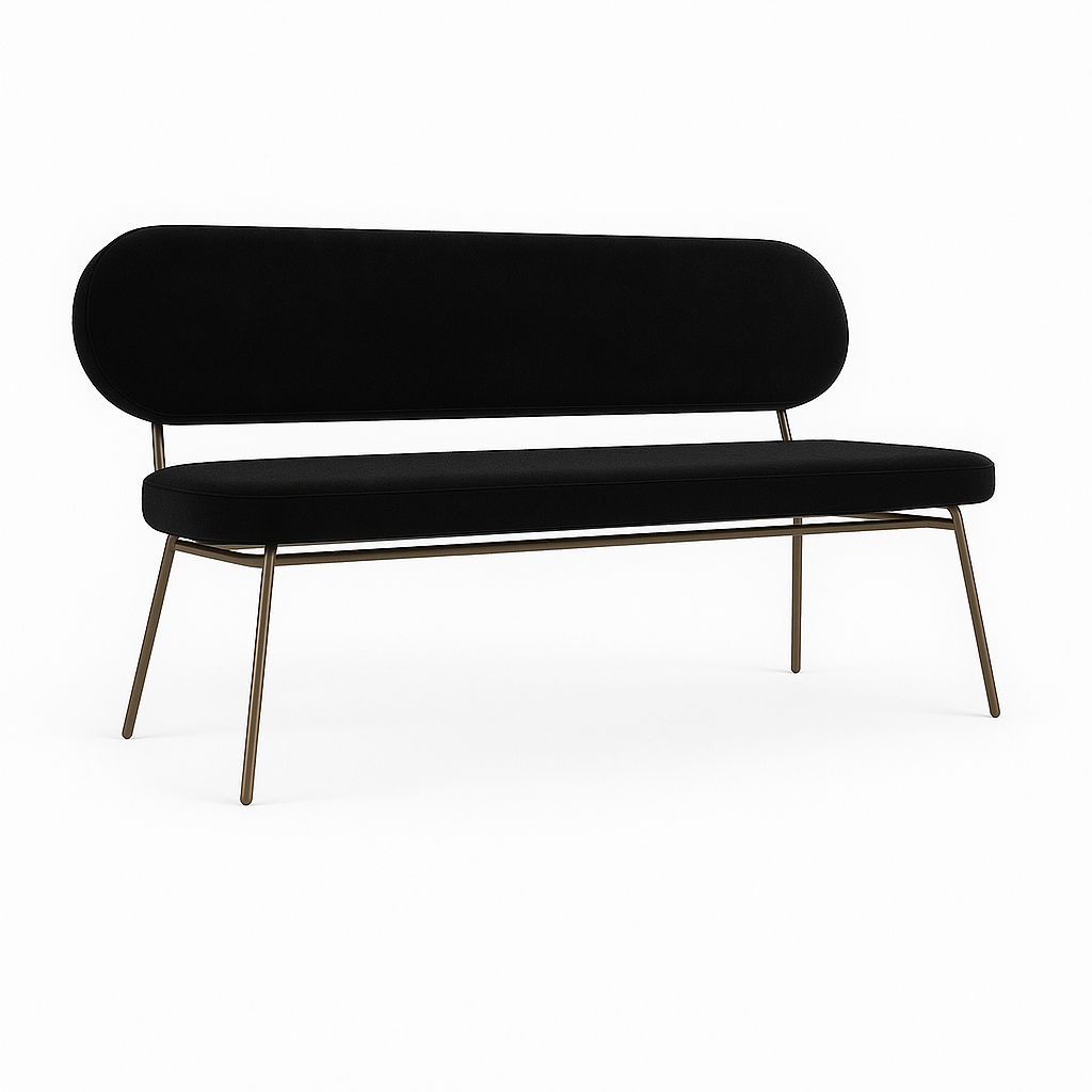 Bancheta catifea AMO culoare NEGRU