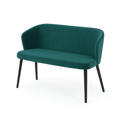 Bancheta catifea BRUNO culoare TURCOAZ