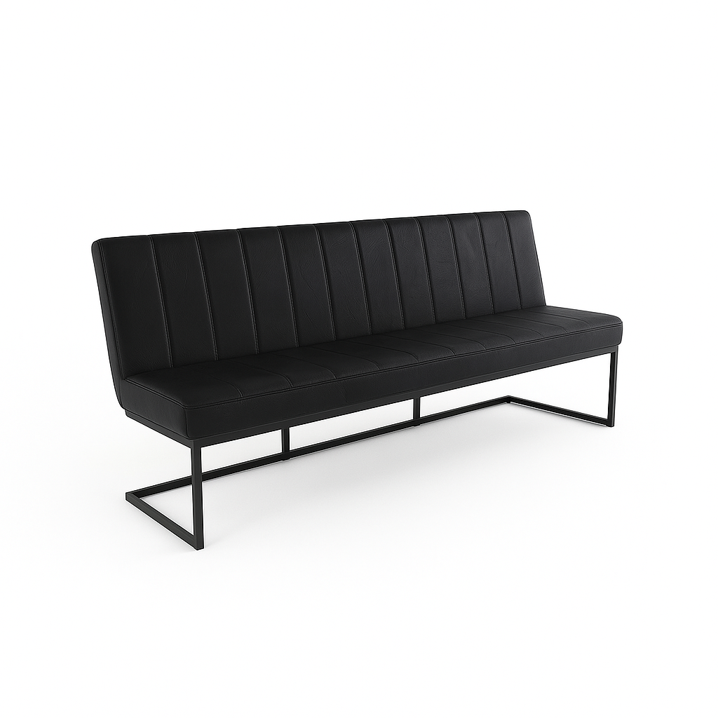 Bancheta piele  FLEET OHIO culoare NEGRU