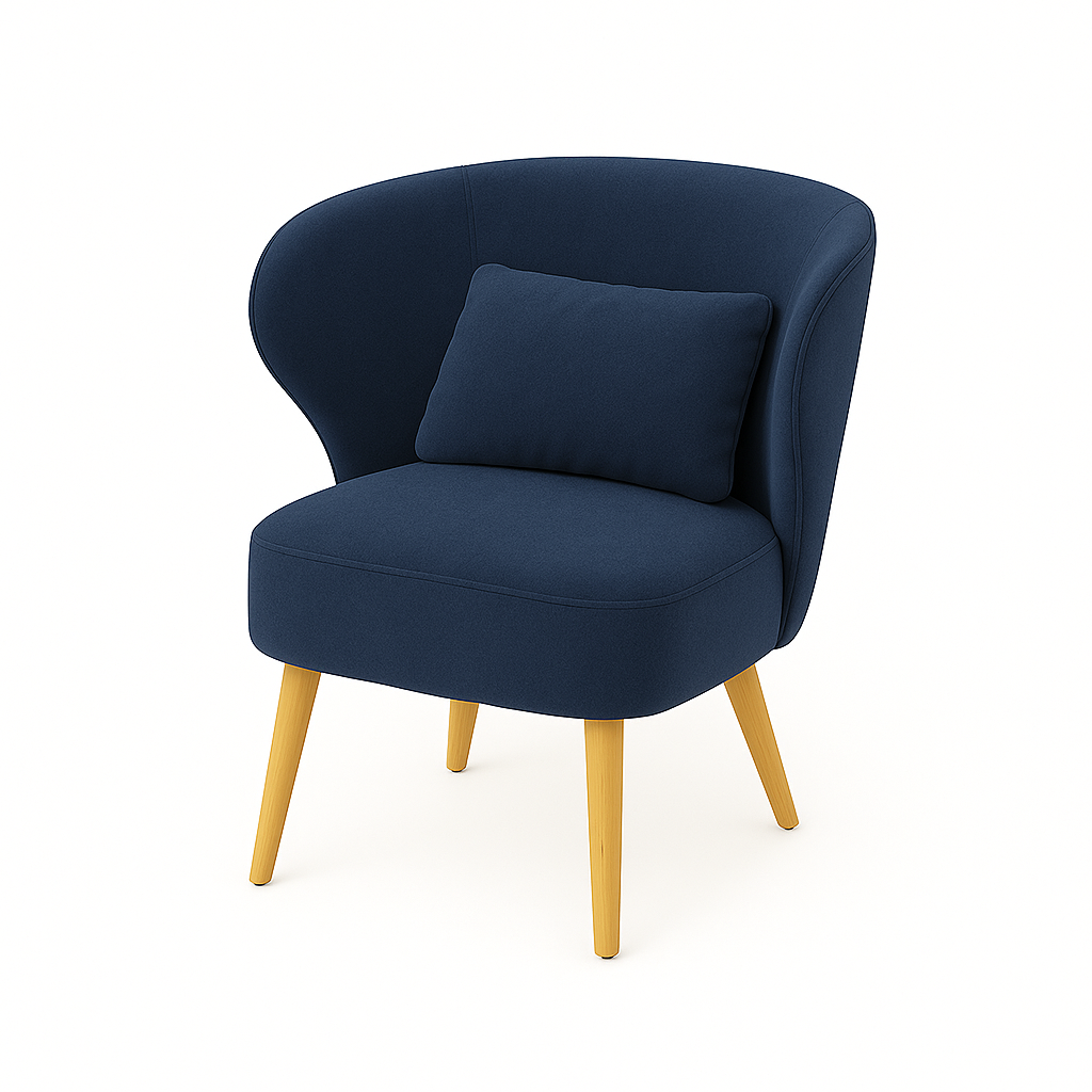 Fotoliu catifea ALBASTRA | model CAPRICE