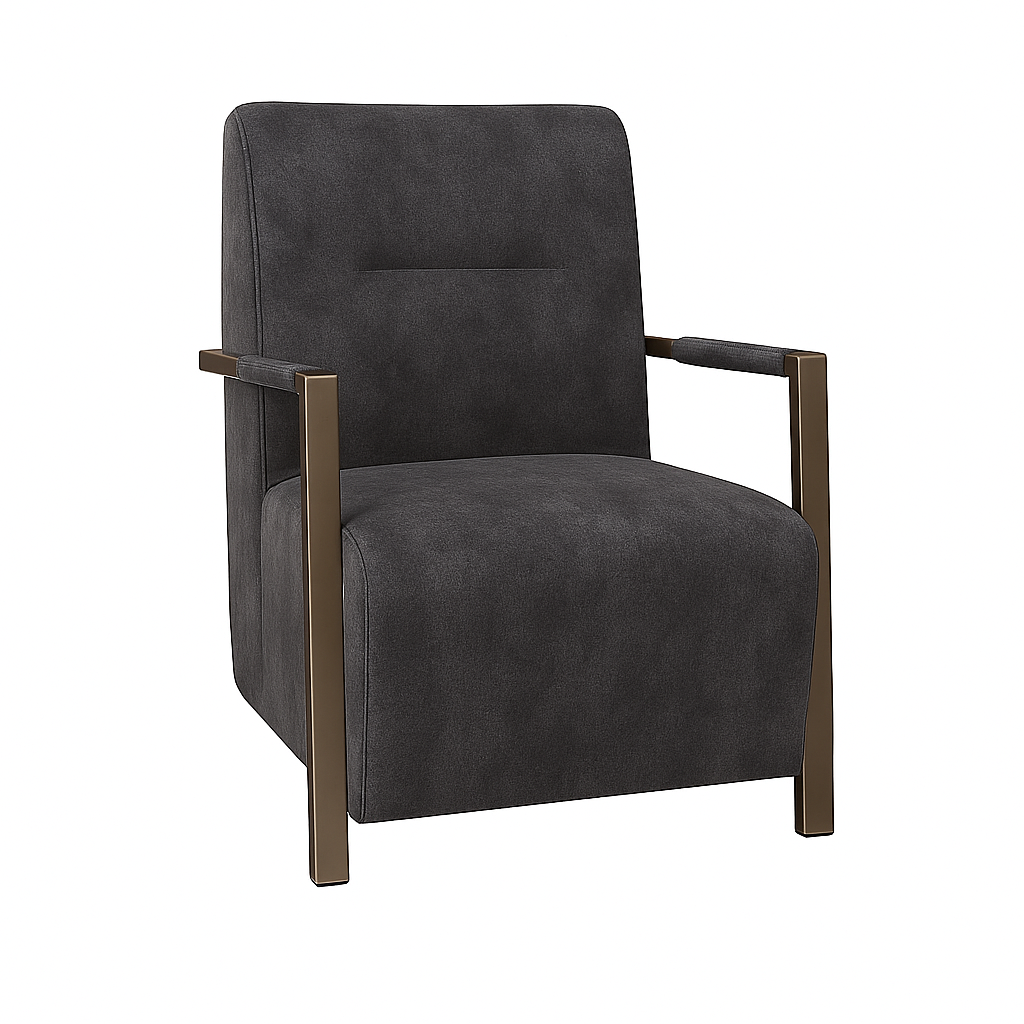 Fotoliu catifea GRI | model COMO