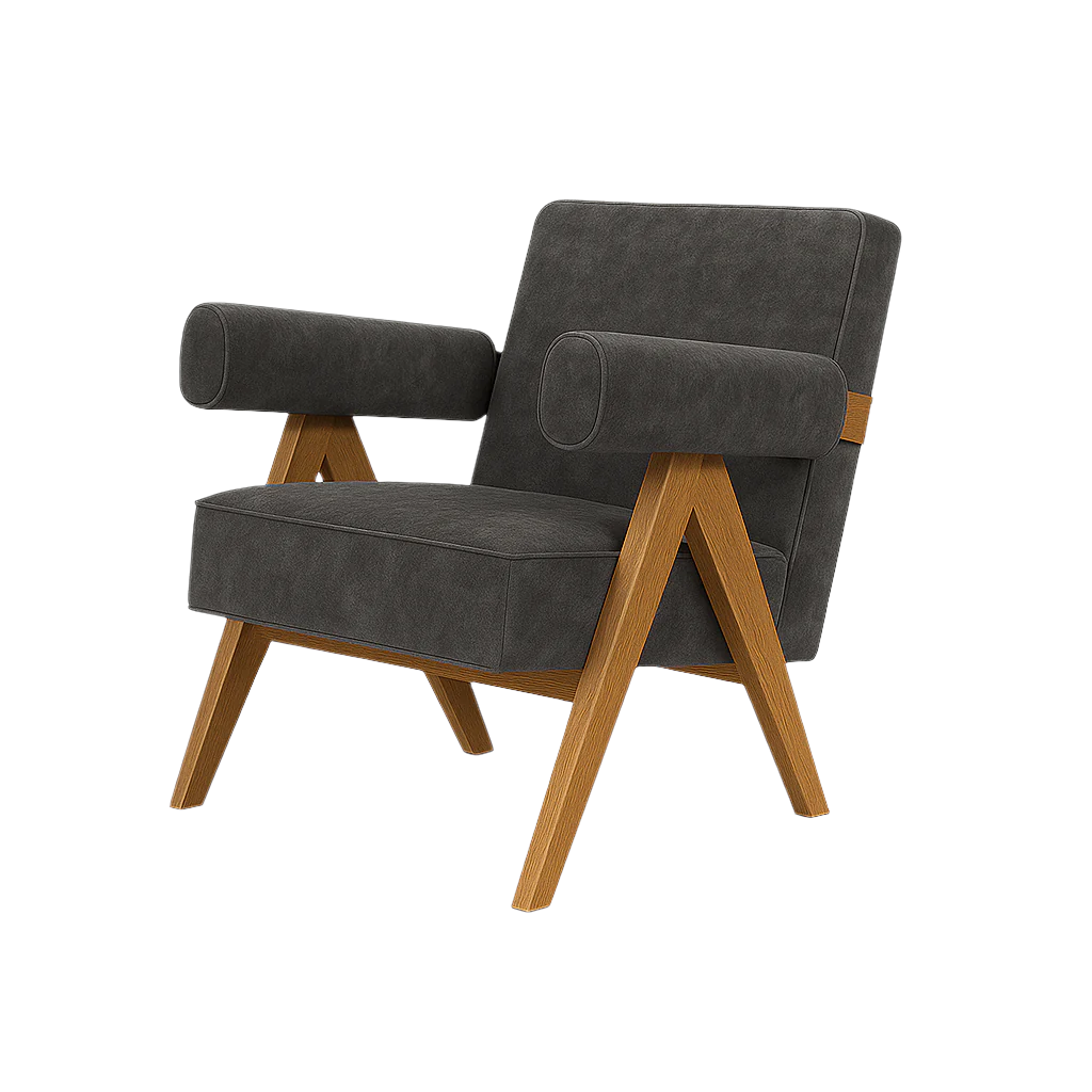 Fotoliu catifea GRI | model DANTE