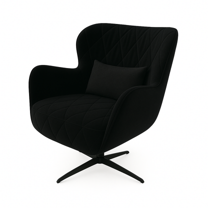 Fotoliu catifea NEAGRA | model ENA