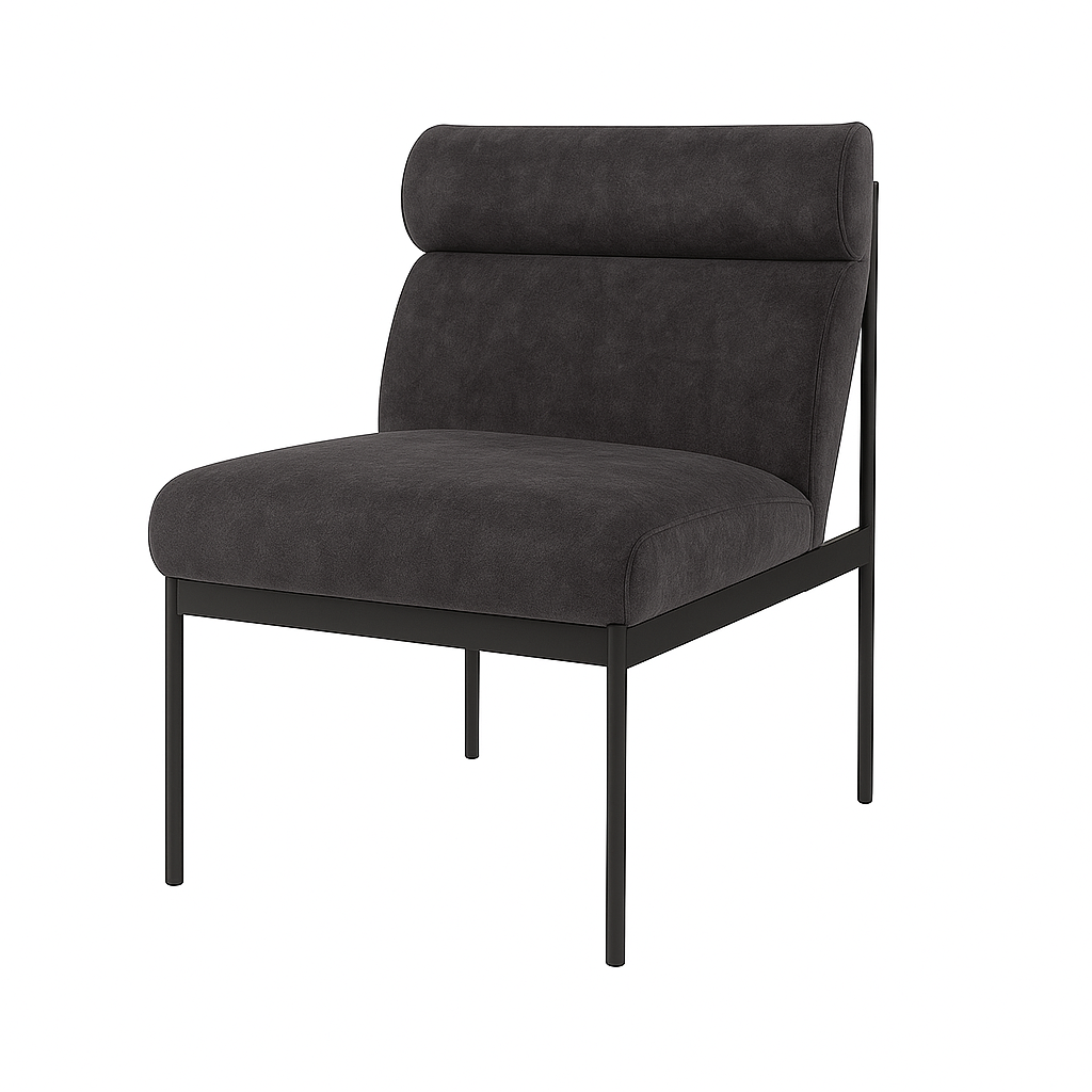 Fotoliu catifea GRI | model MELIMI