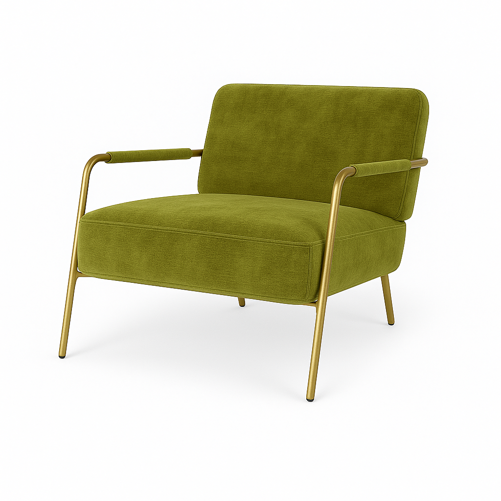 Fotoliu catifea VERDE | model RUSO