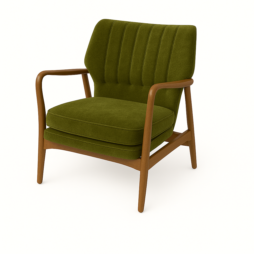 Fotoliu catifea VERDE | model VIA