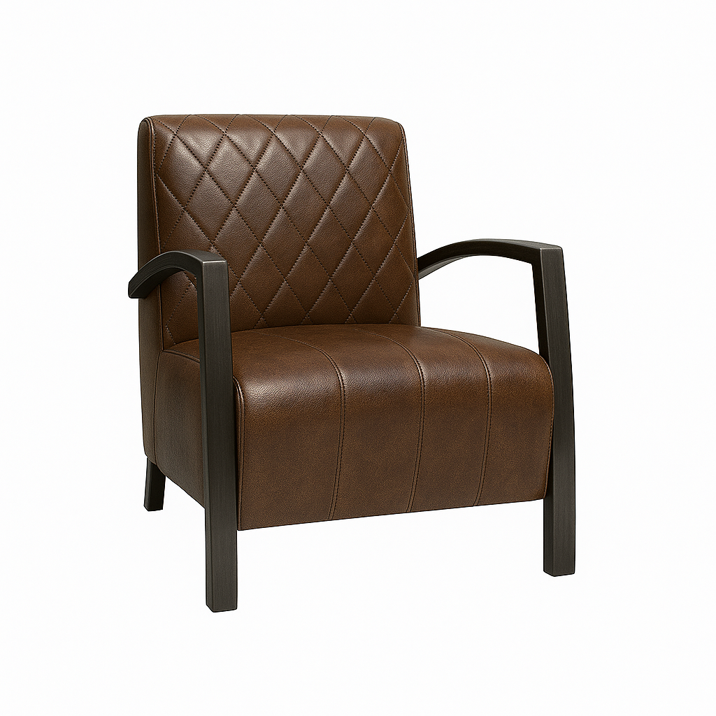 Fotoliu piele TAUPE | model DIAMOND