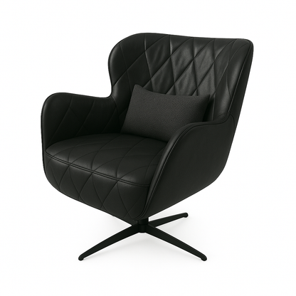 Fotoliu piele NEAGRA | model ENA