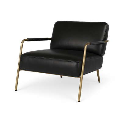 Fotoliu piele NEAGRA | model RUSO