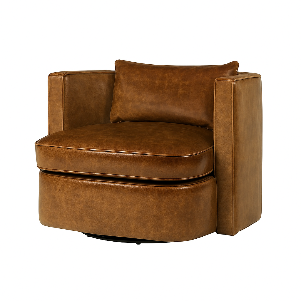 Fotoliu piele DAVIDE culoare MARO