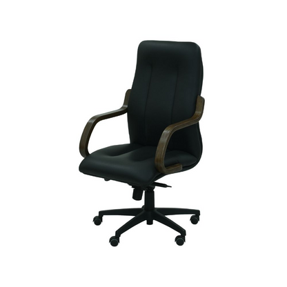 Scaun birou piele NEAGRA | model OVO