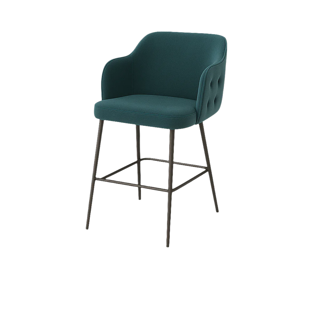 Scaun bar catifea VERDE | model TEONA