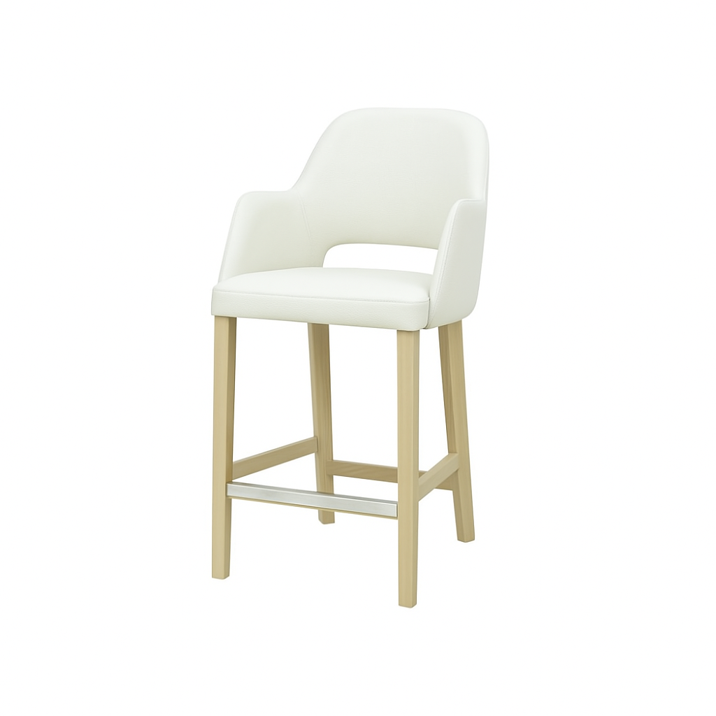 Scaun bar piele GALBENA | model APRIL