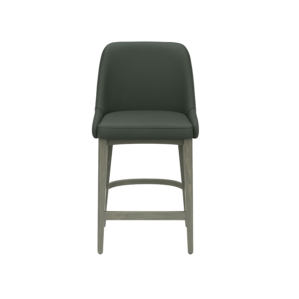 Scaun bar piele VERDE | model GINA