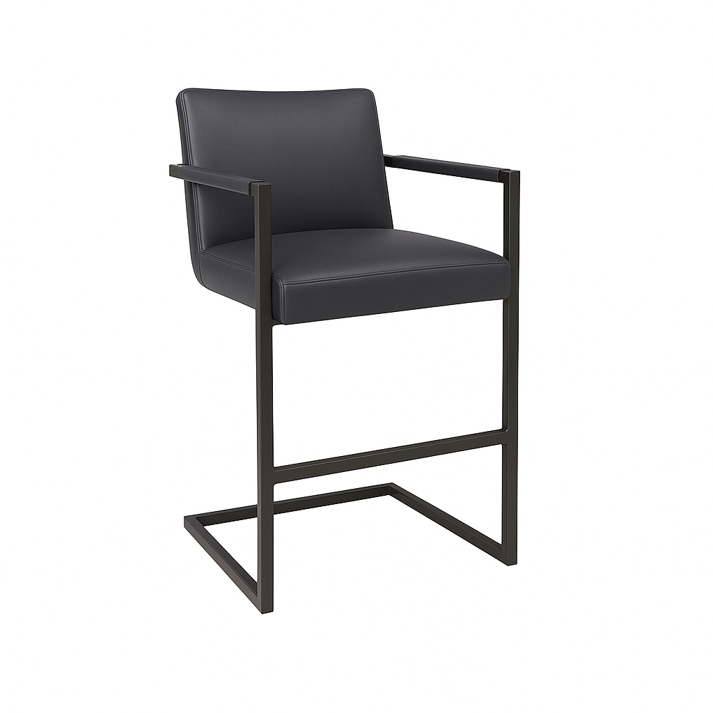 Scaun bar piele GRI | model FLEET