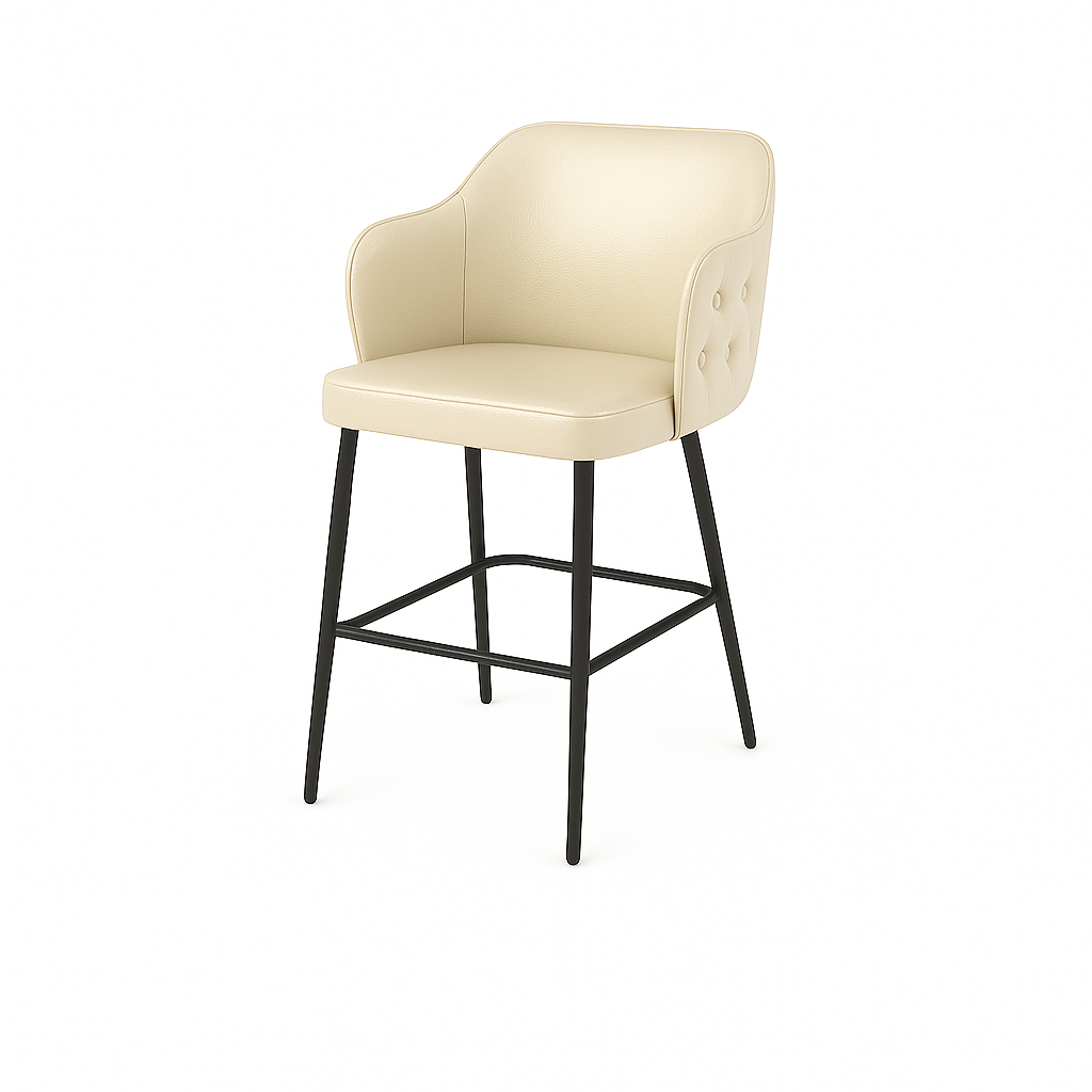 Scaun bar piele GALBENA | model TEONA