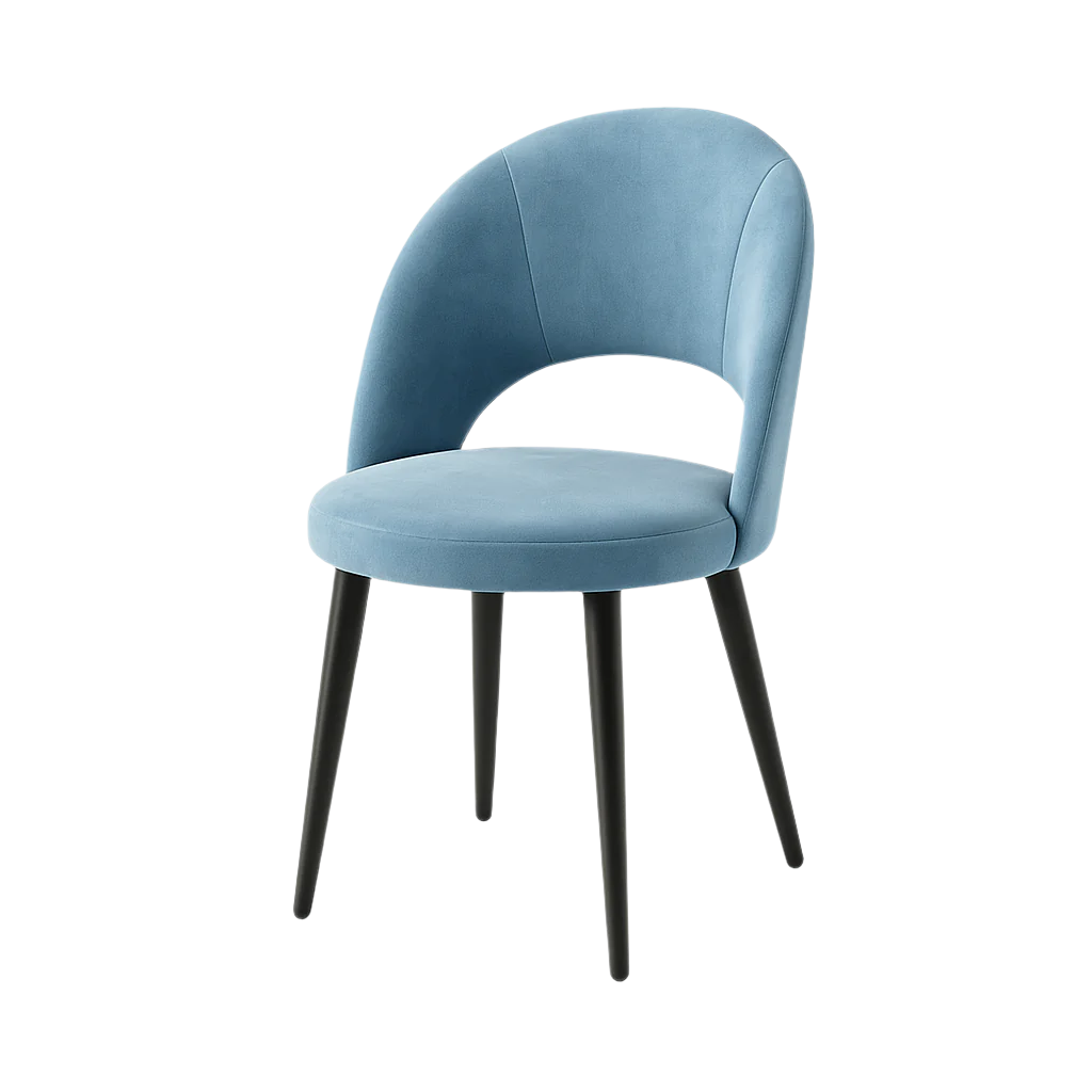 Scaun catifea ALBASTRA | model RON