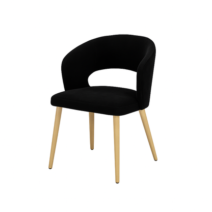 Scaun catifea NEAGRA | model THOMAS