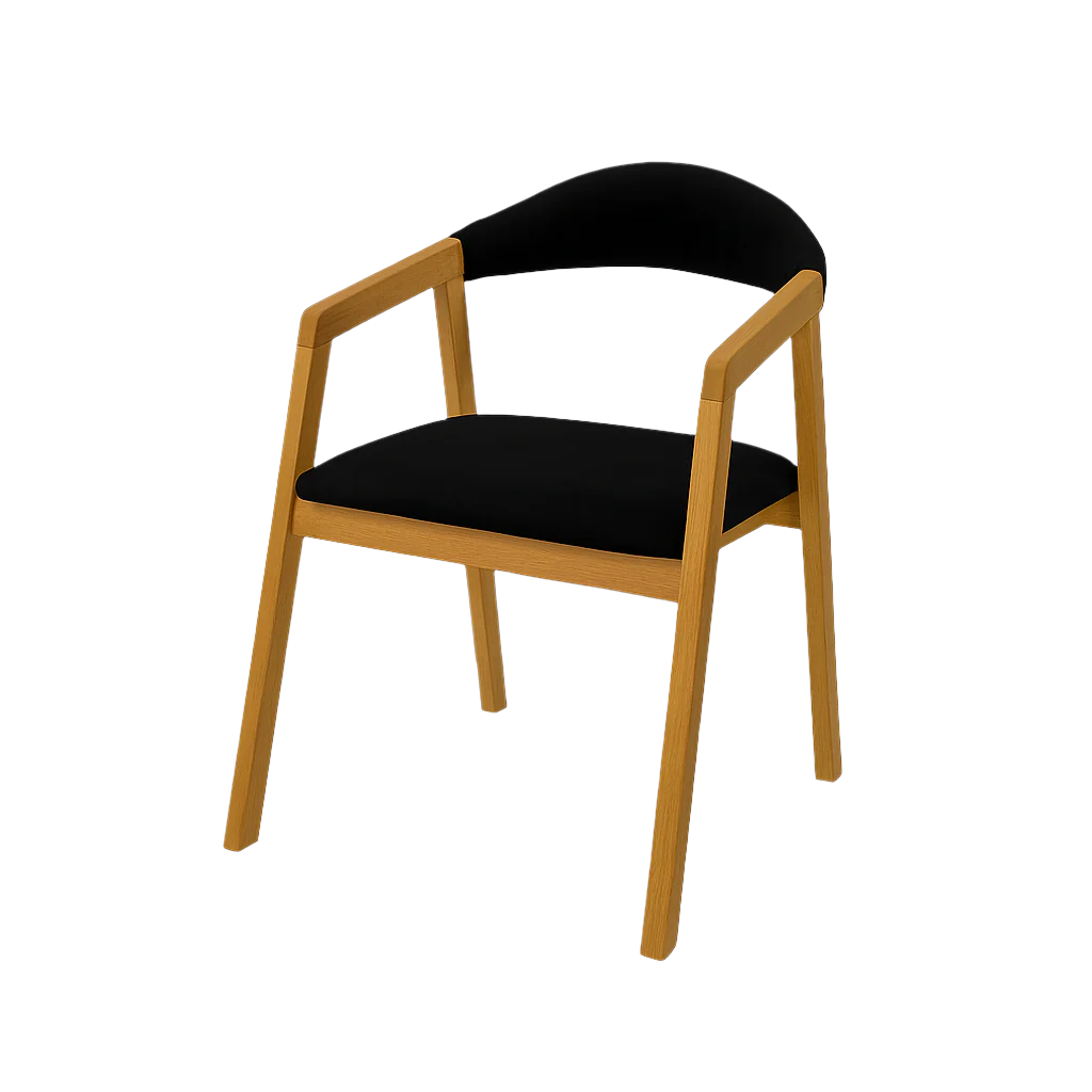 Scaun catifea NEAGRA | model VIGO