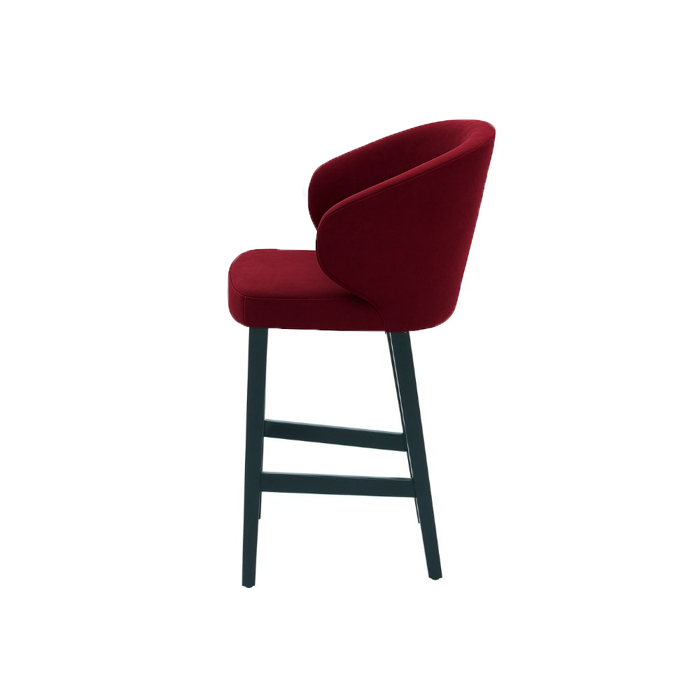 Scaun de bar catifea ALBASTRA | model CAPRICE