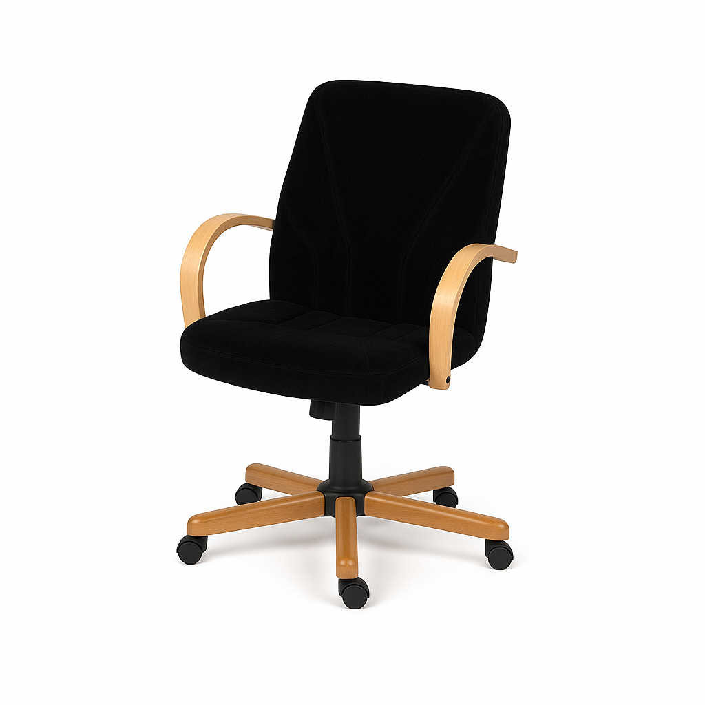 Scaun ergonomic catifea NEAGRA | model BETA