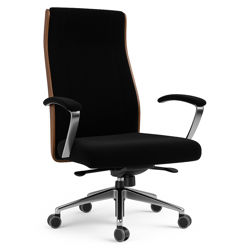 Scaun birou catifea NEAGRA| model BOSS P