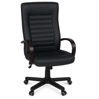 Scaun birou piele NEAGRA | model DALIA P