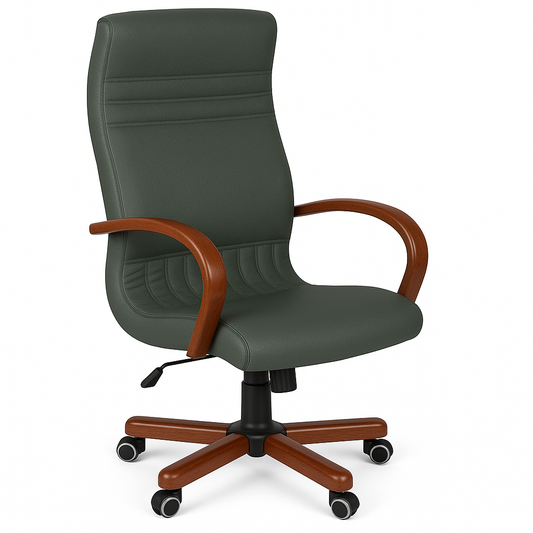 Scaun birou piele VERDE | model GOLD P