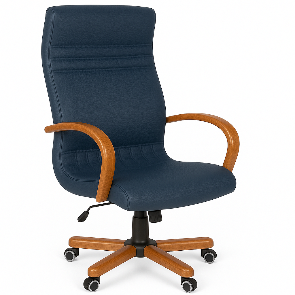 Scaun birou piele ALBASTRA | model GOLD P