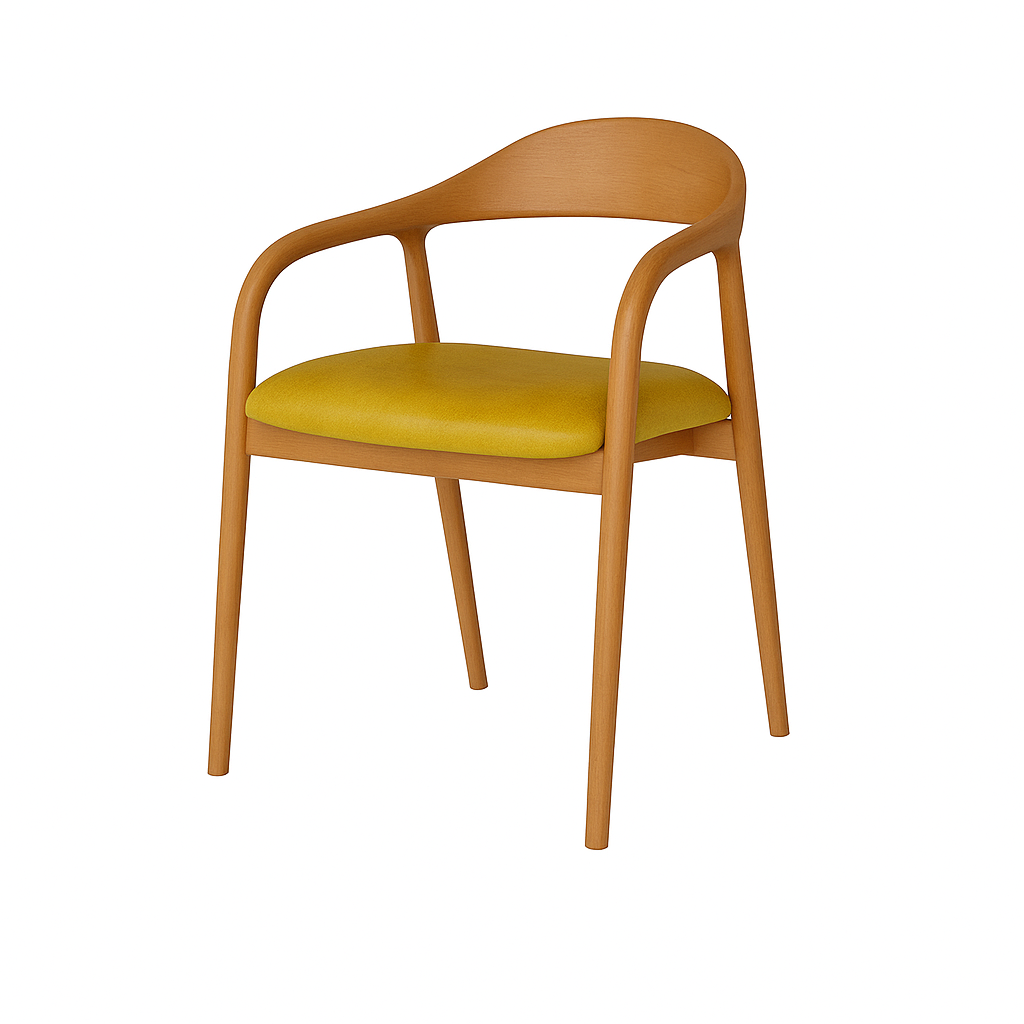 Scaun piele GALBENA | model RELOK