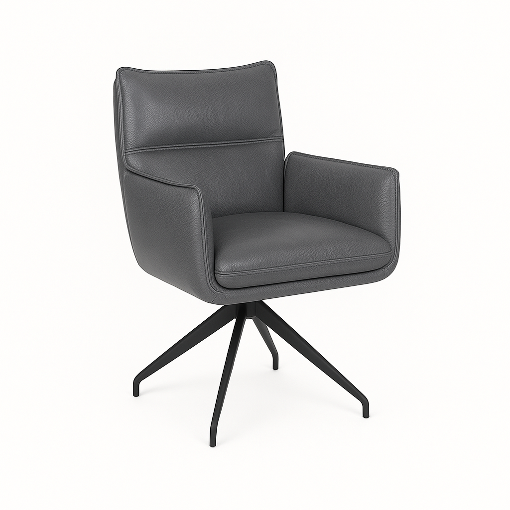 Scaun piele GRI | model SMILEY