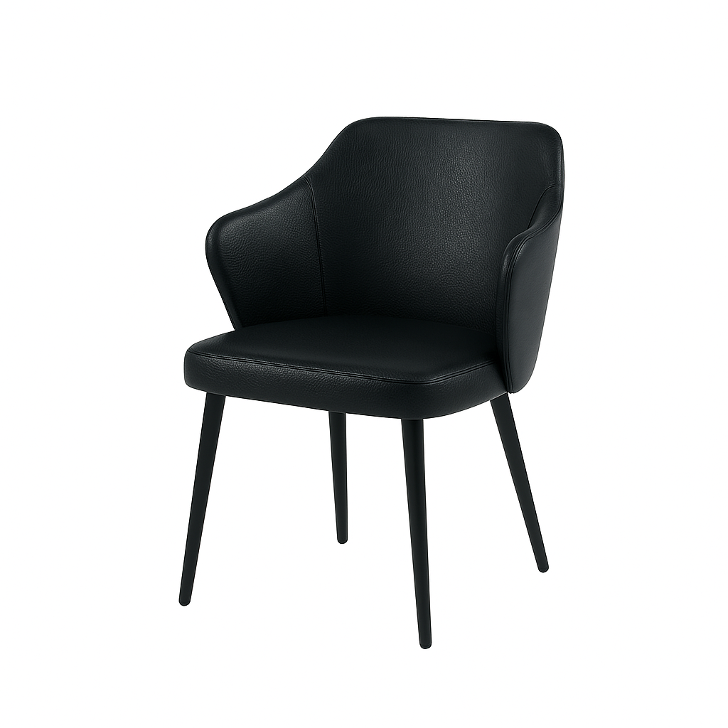 Scaun piele NEAGRA | model ZEUS